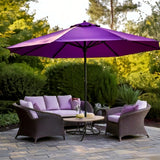 Purple Leaf Cantilever Outdoor Patio Umbrella