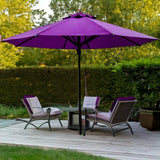 Purple Leaf Cantilever Outdoor Patio Umbrella
